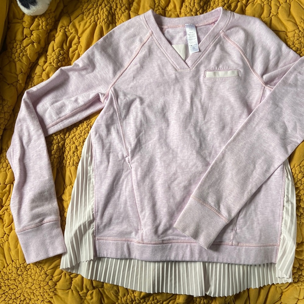 Ivivva light pink sweatshirt with flutter back detail
